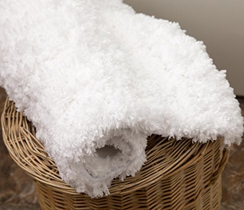 image for Mantto Luxurious Soft Shaggy Bath Rug Non Slip Rubber Shower Rugs with