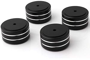 Mautacly 4Pcs 40X20Mm Aluminum HiFi AMP Speaker Isolation Stand Turntable Feet Pad