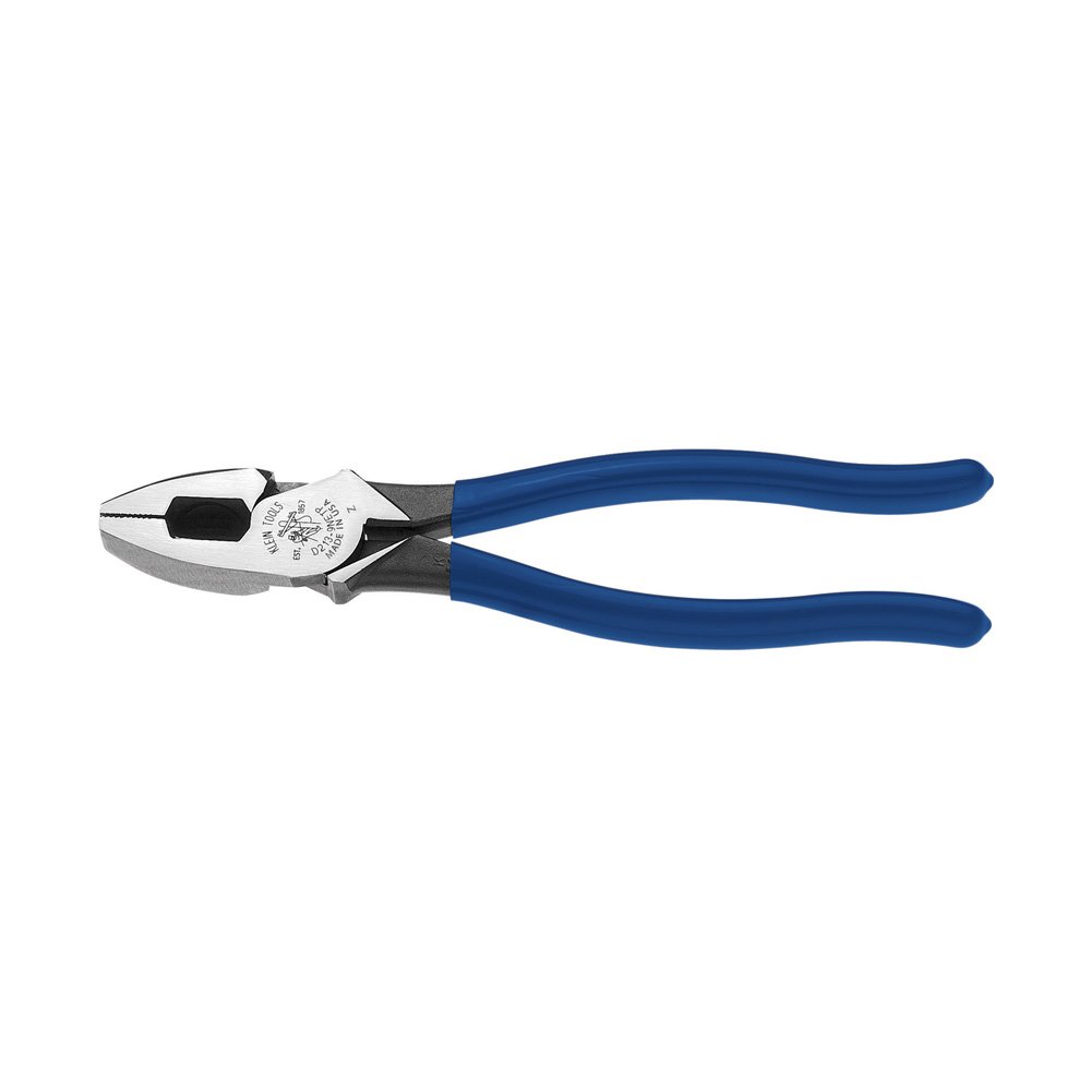 Klein Tools D213-9NETP Lineman's Fish Tape Pulling Pliers, High Leverage Design with Handle Termpering for Comfort When Cutting, 9-Inch