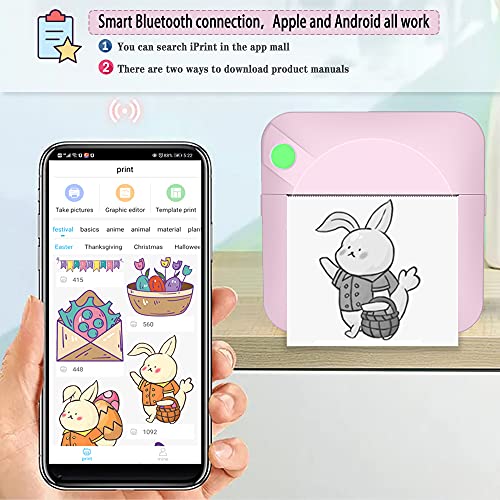 Mini Pocket Thermal Label Printer—Portable Bluetooth Label Maker