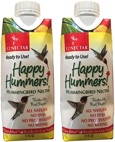 EZNectar Refill One-Shot - The Only Ready-to-Use Hummingbird Nectar Exactly Like Flower Nectar. Patented, No Preservatives or Dyes, Hummingbird Food - Nectar (2 Piece) 22 FL OZ Total