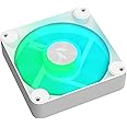 APNX FP1-120 White Performance ARGB Fan, 120mm, 30mm Frame Width, PWM 500-1600 RPM, High Air Flow, Hydraulic Bearing, Thick Shock-Absorbing Pad, for PC Case, Liquid and Air Cooler