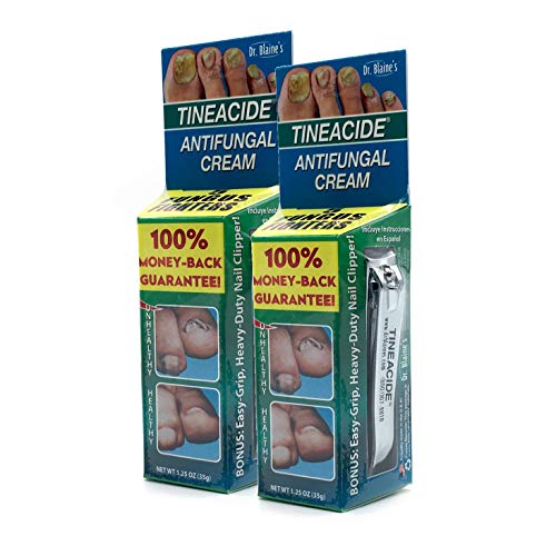 Dr. Blaine’s Tineacide Antifungal Cream, 1.25 Ounce (Pack 2)