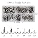 ICE SEA 100pcs/box Mixed 6 Size Classic Treble Hooks Kit Strong Sharp Round Bend Fishing Hooks Set High Carbon Steel Hooks for Saltwater Fishing Size:2#-12#