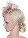 Vijiv Women Vintage Derby Fascinator Hat Pillbox Headband Feather Cocktail Tea Party