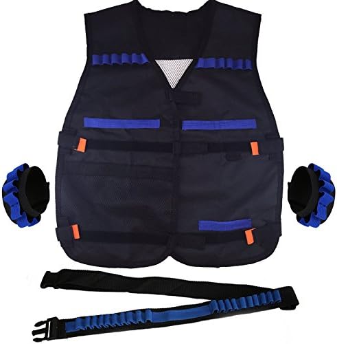 EC2BUY Tactical Equipment Set for Nerf N-strike Elite Series Blasters Toy Gun (1 Bandolier + 2 Wrister + 1 Vest)
