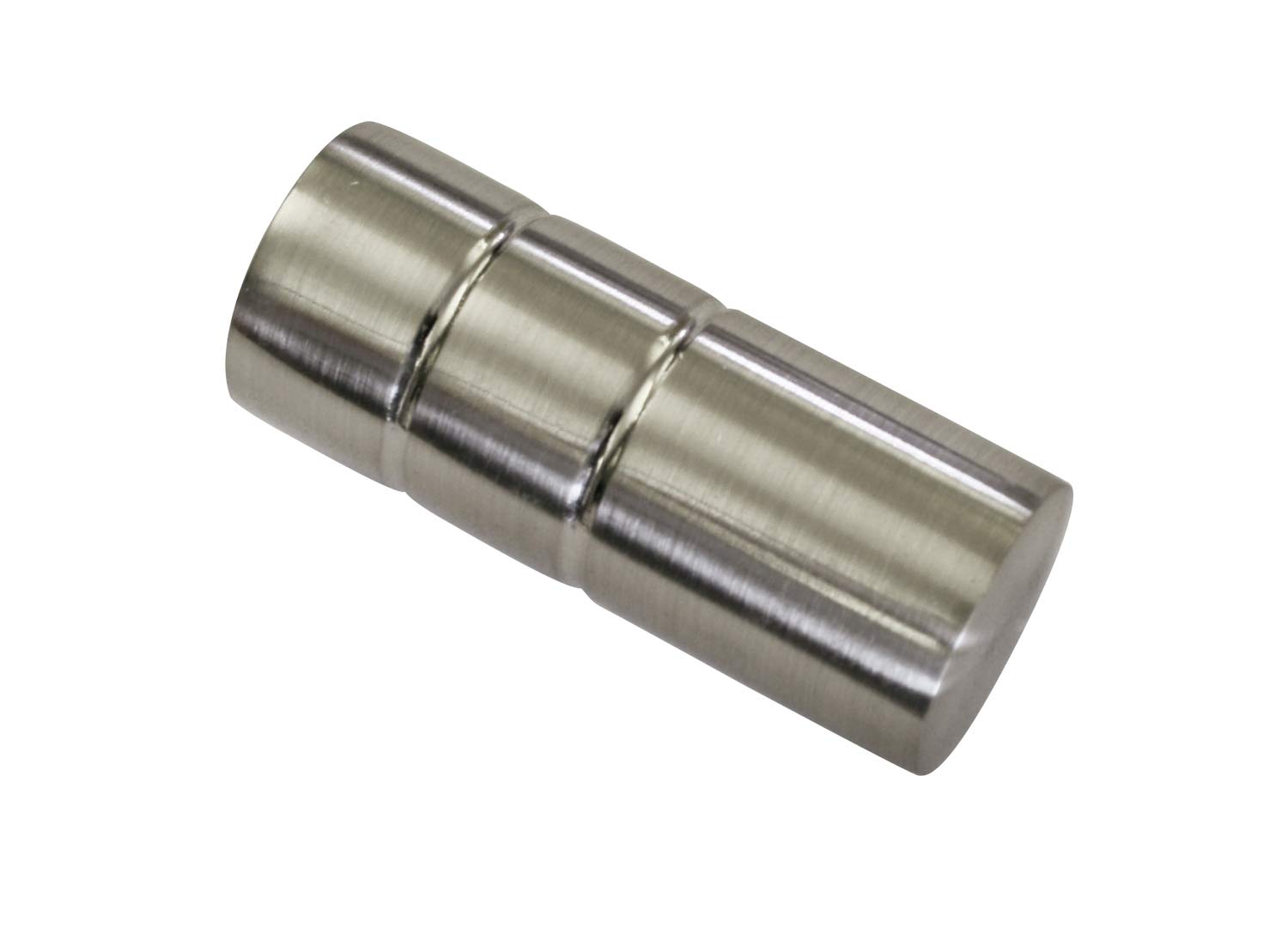 Gardinia Cylinder, 2 x end pieces, metal, stainless steel look, for curtain technology, diameter 19 mm