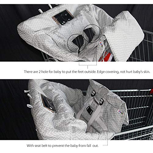 Hothuimin 2-in-1 Shopping Cart Cover and High Chair Cover