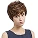 HAIRCUBE Short Wigs for Women Heat-Resistant Synthetic Wigs Color Brown Mixed Golden