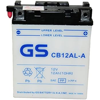 GS BATTERY - GS CB12AL-A with Acid Pack - High Performance Powersports Battery for YUASA YB12AL-A Replacement... Fits Motorcycle and Scooter applications - with Acid Pack