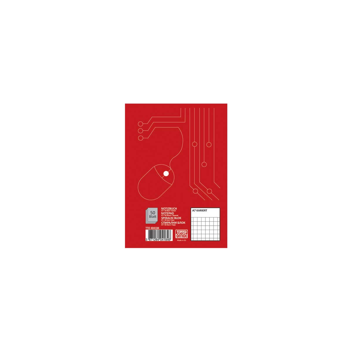TTO Spiral Pad A7 Squared White