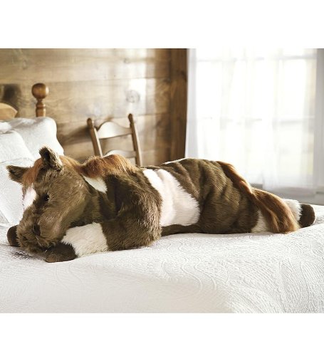 Plow & Hearth 92713-PIN Super Soft Pinto Pony Body Pillow with, 48