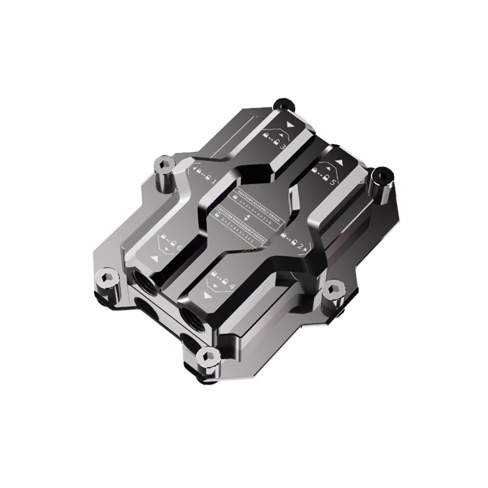 Photo 1 of Copper CPU Processor Server Water Cooling Block,AI Cloud Computing Liquid Water Cooling Block (CPU Srsp5-s-x Block for AMD SP5)