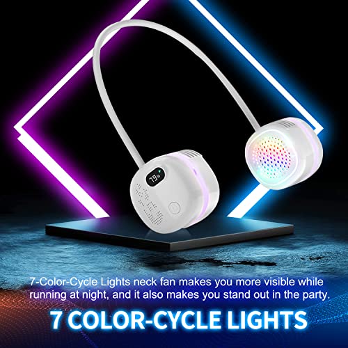 Portable Neck Fan, Foldable Personal Bladeless Fan,2000mAh Hands-Free ...