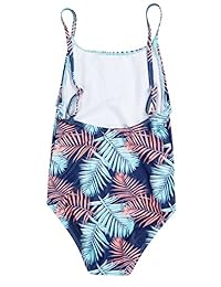 Sociala - Bañador de una pieza, diseño de hojas a rayas