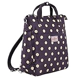 Cath Kidston Matt Oilcloth Multi Strap Backpack Crossbody Bag Polka Button Spot Colour Grape Capable for 13