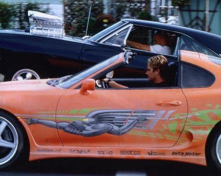 Amazon ブロマイド写真 ワイルド スピード 競り合う2人 ヴィン ディーゼル ポール ウォーカー ダッジチャージャー スープラ アイドル 芸能人グッズ 通販