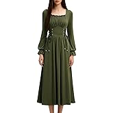 Rosegalette Renaissance Costume Women Bell Sleeve Cold Shoulder Lace up Ruffle Medieval Corset Dress Halloween Costumes