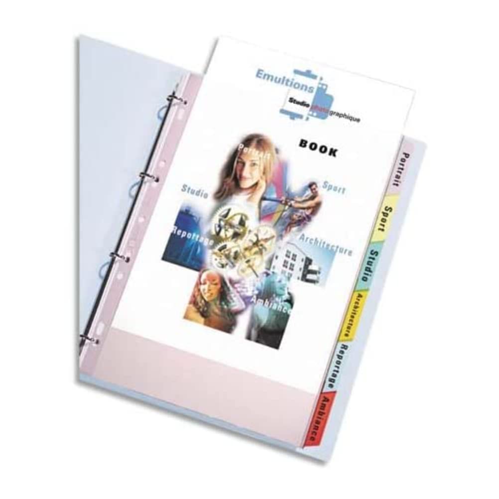 Elba Indexed Divider Pockets 9/100 PVC A4+ Set of 12 Tabs