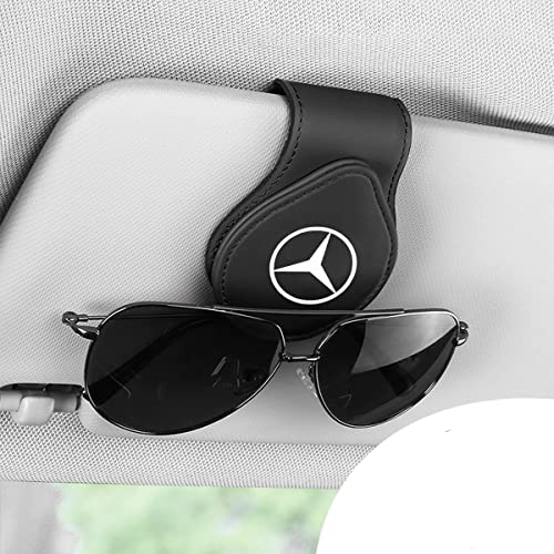 Sunglasses Holders for Car Sun Visor, Magnetic Leather Glasses