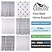 COSCOV Mildew Resistant Fabric Anti-Bacterial Shower Curtain Liner Set, 72x72 White, Cedar Art Print, Non Toxic, Eco-Friendly, No Chemical Odor, Heavy Duty Grommets PEVA Home Decor Bathroom Curtain