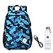 Vbiger Laptop Backpack Oxford Computer Shoulder Bag Casual School Bags with Charging Port (Blue)