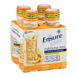 Image of Ensure Clear Nutrition Drink Bottles - Peach - 10 oz - 4 pk