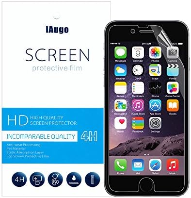 iAugo High Definition (HD) Screen Protector for iPhone 6 (iPhone 7) [3-pack] Xtreme Scratch Defender Ultra Clear High-Response