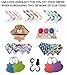 FLASH SALE Pacifier Clip 4 Pack by Akeekah Unique 2 Sided Unisex Design Pacifier Holder for Boy and Girl Binky Leash with Plastic Clip Washable Perfect Baby Shower Gift