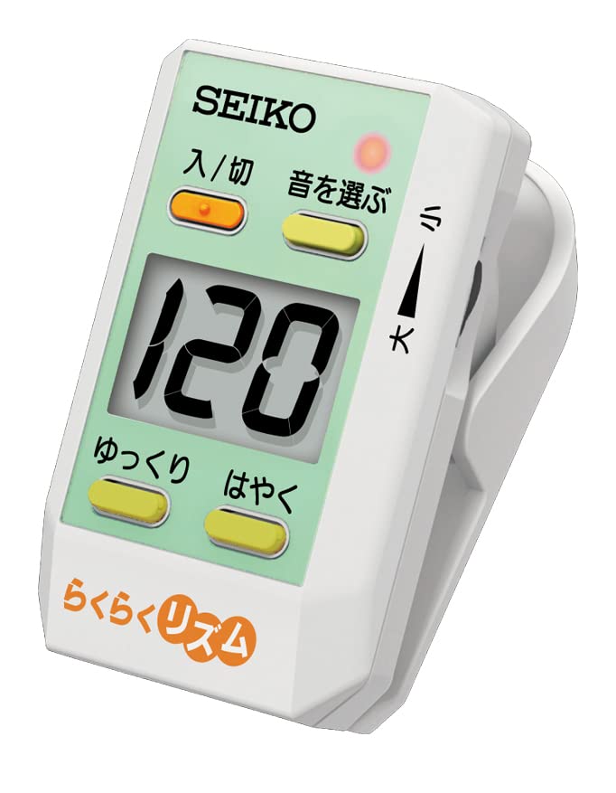 SEIKO(セイコー) シンプルメトロノーム クリップ式 らくらくリズム DM51RH 大きな数字 日本語表示で見やすい かんたん設定商品画像