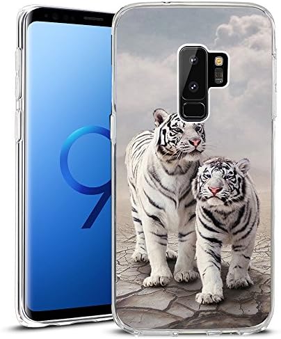 For Samsung Galaxy S9 Plus Case, Cover for Samsung Galaxy S9 Plus 2018 Release TPU Non-Slip High Definition Printing Two tigers