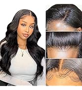 5x5 HD Lace Closure Wigs Human Hair,12A Body Wave 180 Density HD Transparent Lace Front Wigs Huma...