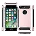iPhone 8 Plus Case, iPhone 7 Plus Case, Mascheri Shock Absorbing Rugged Dual Layer Protective Scratch Resistant Hybrid Defender Cover Case for Apple iPhone 8 Plus / iPhone 7 Plus - Rose Gold