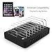USB Charging Station,Detachable Multi 8-Port USB Charging Dock,Phone Tablet Desktop Charging Stand Organizer,Universal for iPhone 6 Plus/6/5S/5,iPad,Samsung Galaxy S7 Edge/S7/S6 Edge/S6(Black)