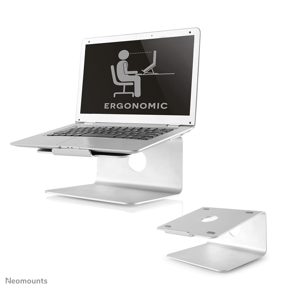 Newstar NSLS050 Raised and Rotatable Aluminium Laptop Stand - Silver