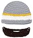 Simplicity Toddler's Winter Warm Knit Bearded Face Mask Beanie, Gery Grey