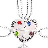 Sdopbinbin Matching Friend Gifts for Bestie Friend Friendship Necklace for Women Soul Sister Friends Bestie Thank You Gift for Soul Sister Friend Friendship Necklace for 4 Matching Necklaces