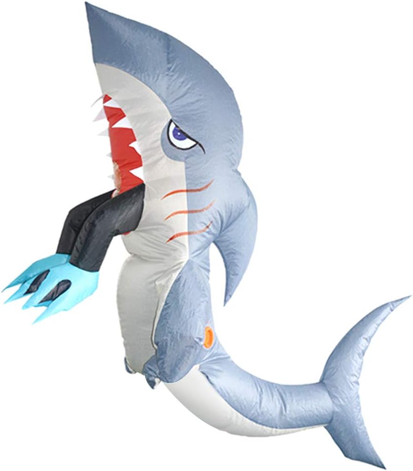 LOVIVER Aufblasbarer Unisex Anzug Für Erwachsene Shark Costume Party