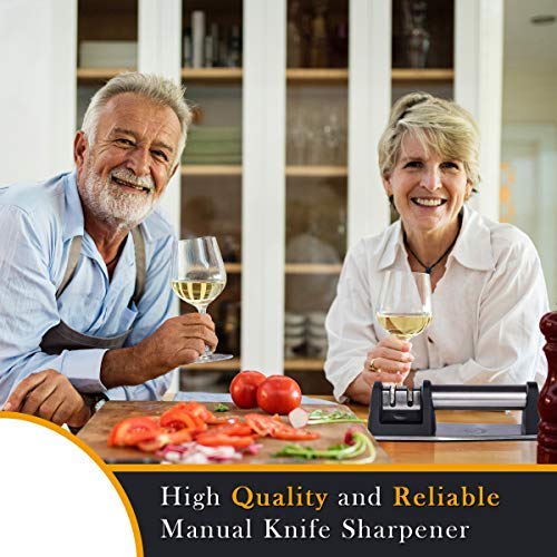 image for Adyeal Manual Knife Sharpener by Ingenious Chef Two Stage Sharpening K