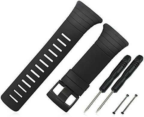 YDSCC for suunto core watch band, Replacement Soft Rubber Band for Suunto Core Standard Strap All Black
