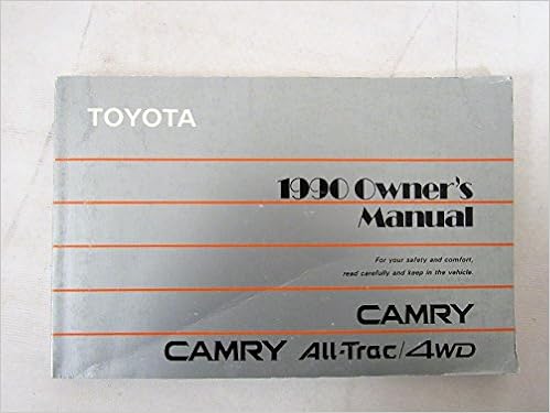 1990 Toyota Camry All Trac 4wd Owners Manual Unknown Amazon Com Books
