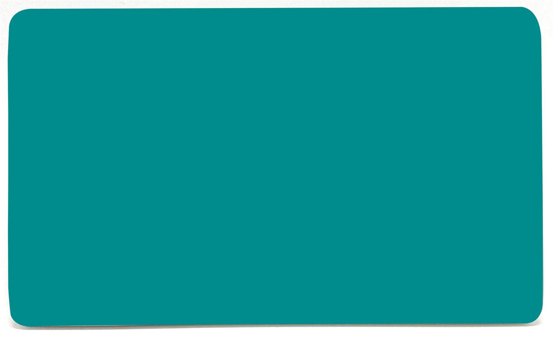 Trendi Switch Artistic Modern Glossy Decorative Screwless Standard Double Wall Blanking Plate for Electrical Sockets, Outlet with Screws in Bright Teal - ART-2BLKBT