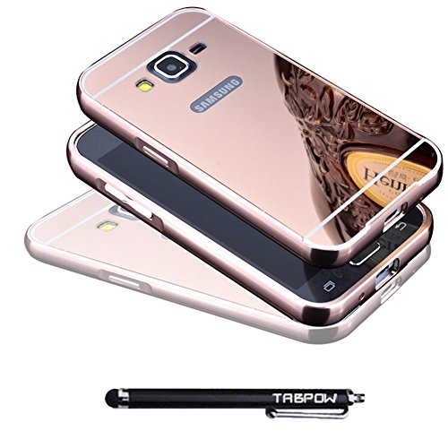 Galaxy Core Prime Case, Galaxy Prevail LTE Case, TabPow Mirror Case Series - Electroplate Bumper Bling Luxury Slim Case Cover For Samsung Galaxy Core Prime / Galaxy Prevail LTE (SM-G360), Rose Gold