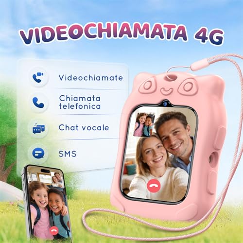 Blackview Smartwatch for Children, 1.75 Inch TFT Smartwatch 4G GPS Calls, Voice Chat, Video Call, SOS, Game, Camera, Calculator, Pedometer, Alarm, 800 mAh Battery