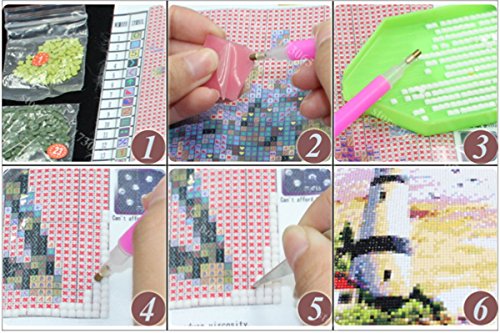 5D Diamond Painting, Full Drill 5d Diamond Painting Kit for Kids Rhinestone Embroidery Cross Stitch Arts Craft, Cute Insect 11x11 inches (Framed Canvas)