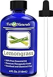 Lemongrass Essential Oil 4 oz, 100% Therapeutic Grade, for Diffuser, Humidifier, Hair, Soap, Candles, Undiluted oils - by Fab Naturals