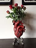 Anatomical Heart Vase, Red Finish