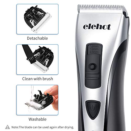 ELEHOT Hair Clippers for Men Electric Trimmer Cutter with 4 Length Switches 5 Combs Rechargeable Cordless LED Indicator for Men