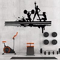 Motivational Inspirational Gym Wall Decals - Workout Fitness Crossfit Exercise Room Art Decor Vinyl Stickers - Quotes Sayings Signs Poster Decorations - Beast Mode On (GY174)