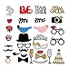 Wedding Photo Booth Props Kit,Suitable for Birthday Parties Weddings Engagement Birthday Bridal Shower Holiday Christmas Party Decorations 31-pieces (Glued/No DIY Required)